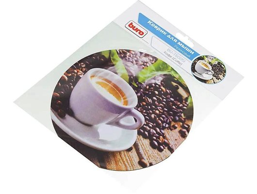 Коврик для мыши Buro BU-T60051 рисунок/кофе (Быт)